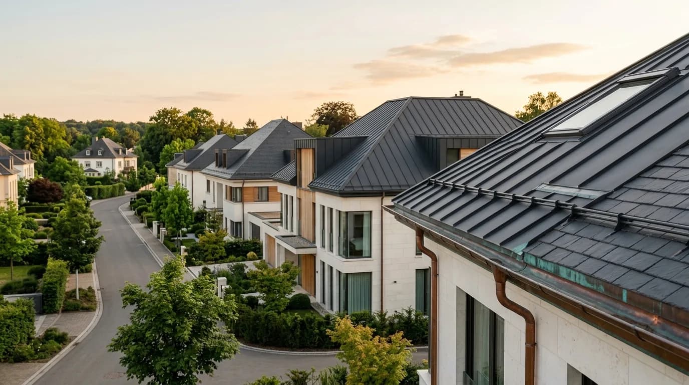Couvreur à Bertrange et Strassen : toitures neuves et zinc prépatiné — zone d'intervention Reuter Toiture & Zinguerie
